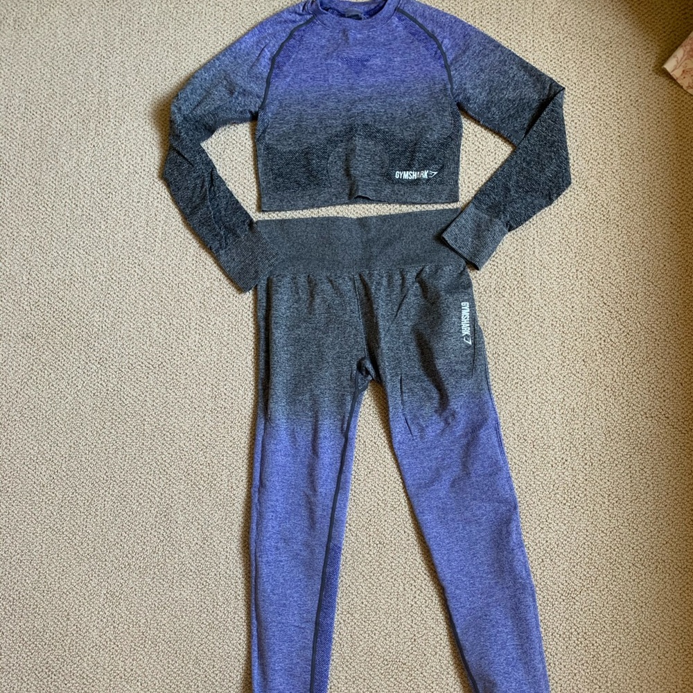 GYMSHARK PURPLE OMBRE SET